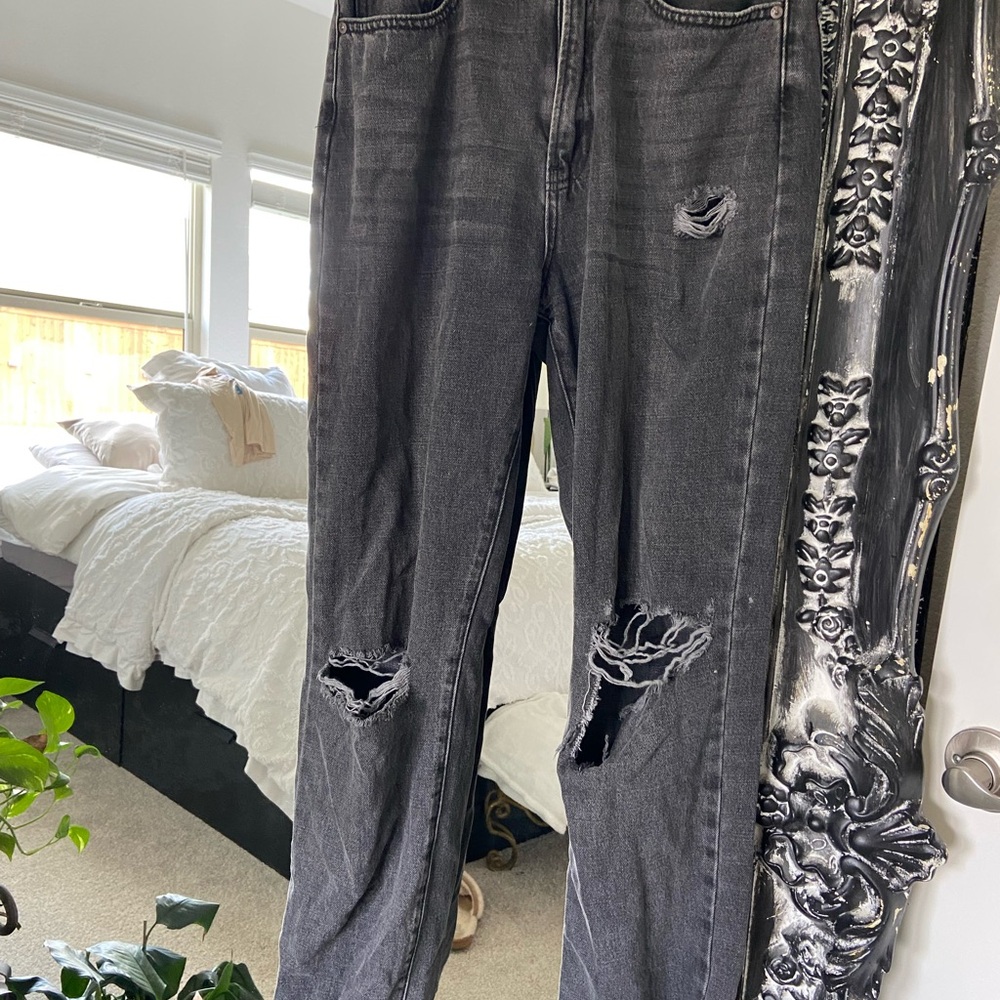 Distressed Black Jeans for Women